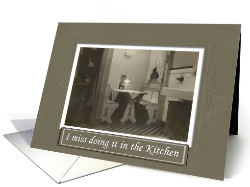 Doing it in the Kitchen - Vintage card (449500)