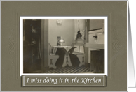 Doing it in the Kitchen - Vintage card