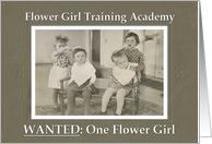 WANTED: Flower Girl - sister card