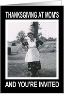 Thanksgiving invitation - Funny - Retro card