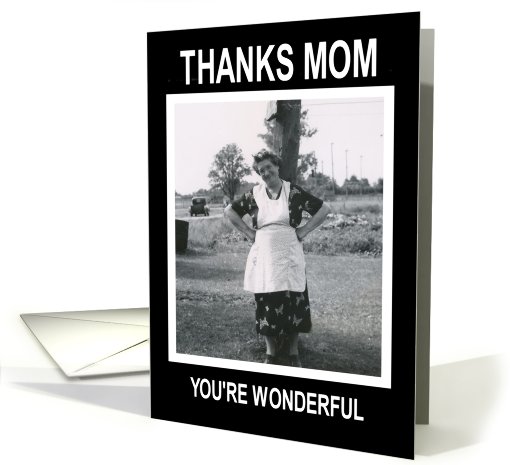 Thanks Mom - Funny - Retro card (487260)