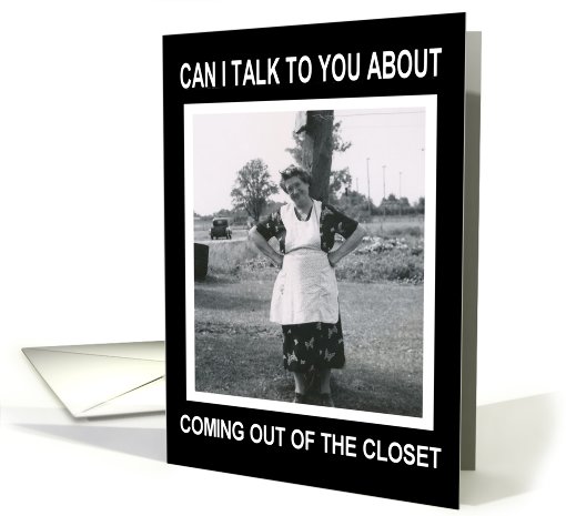 Lesbian Coming out of the closet Congratulations card (489779)