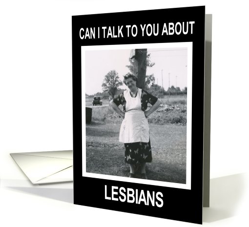 Coming out of the closet Lesbians - Funny card (490682)