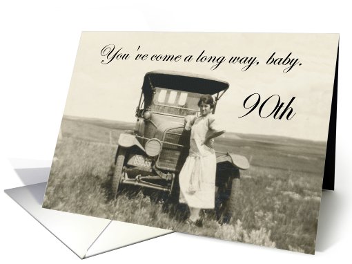 90th Birthday for her - humor card (491642)
