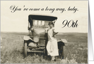 90th Birthday for her - humor card