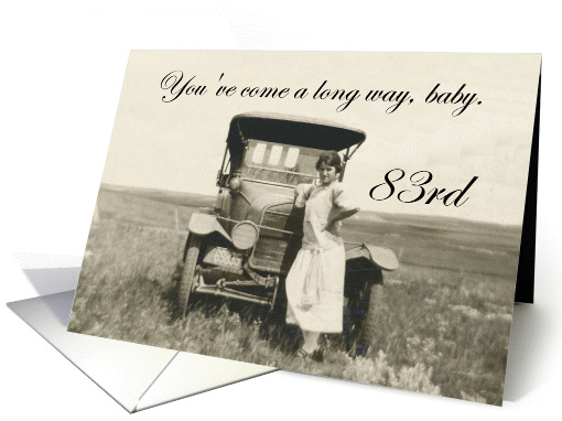83rd Birthday for her - humor card (492509)