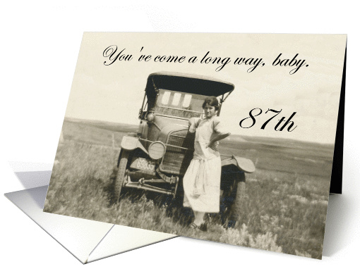 87th Birthday for her - humor card (492513)