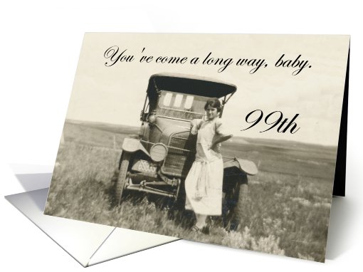 99th Birthday for her - humor card (492523)