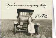 107th Birthday for her - humor card