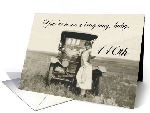 110th Birthday for her - humor card (492533)