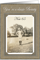 65th Birthday for her - Bathing Beauty card