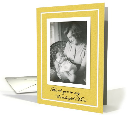 New baby New mom to New dad thank you congratulations card (493234)
