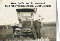 Great Grandpa Grandfather Birthday - Funny card