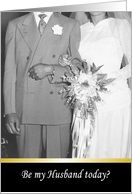 Will you be my Husband today - retro card