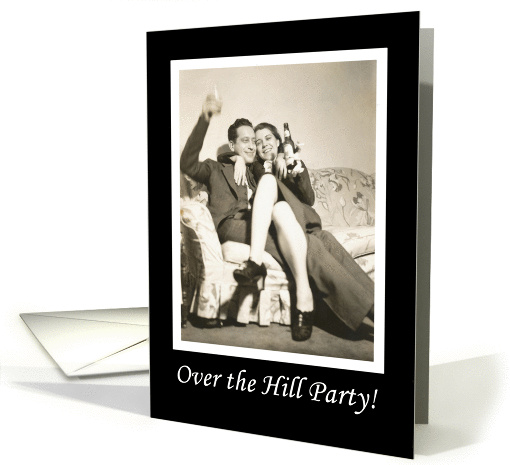 Over the Hill Party Invitation - Retro card (496789)