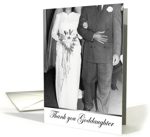 Thank You Bridesmaid - Goddaughter card (497391)