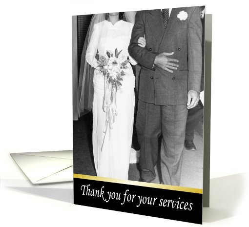Thank you for Services - ONE CARD FOR ALL card (497469)