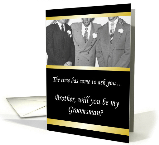 Be my Groomsman Brother - CLASSY card (498050)