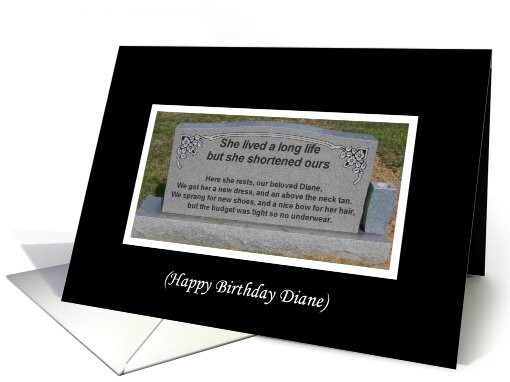 Comical Crypts - Diane Birthday card (498173)