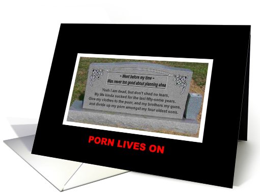 PORN LIVES ON -  Birthday Gay card (498494)