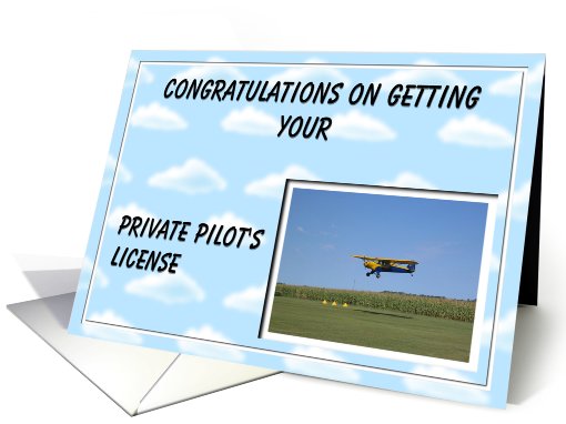 PRIVATE PILOT Congratulations card (504559)