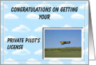 PRIVATE PILOT Congratulations card