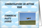 COMMERCIAL PILOT Congratulations card