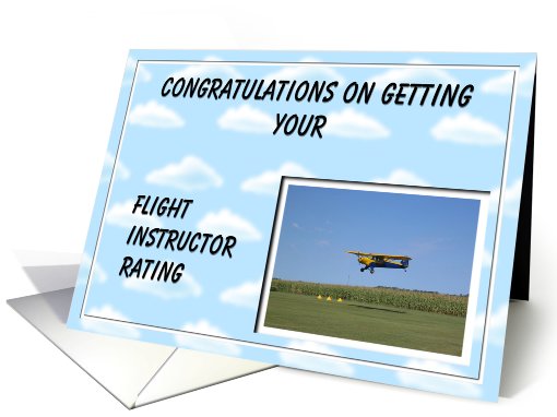 FLIGHT INSTRUCTOR Congratulations card (504562)