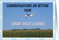 SPORT PILOT Congratulations card