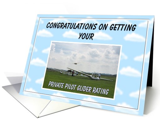 GLIDER PILOT Congratulations card (504564)