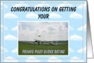 GLIDER PILOT Congratulations card