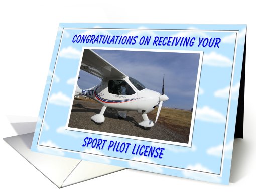 SPORT PILOT Congratulations card (504566)