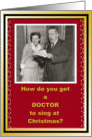 Doctor Physician Christmas Holiday thank You card