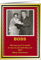 BOSS Christmas Holiday thank You card