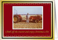 Farmer Ag Christmas Holiday thank You card