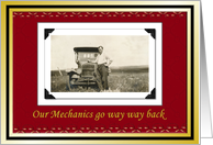 Mechanics auto repair Christmas Holiday thank You card