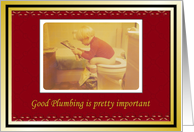 Plumber Christmas Holiday thank You card