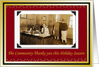 Public Service Holiday thank You card