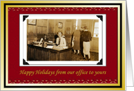 Office Business Holiday thank You card