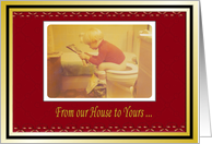 Bathroom Christmas Holiday - FUNNY card
