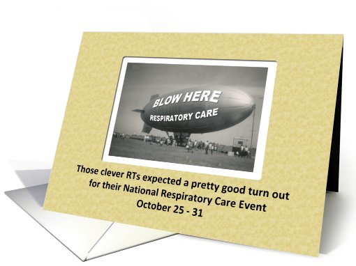 Respiratory Therapist Thank You - BLOW HERE card (509578)