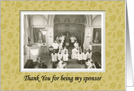 Thank You Confirmation Sponsor - Vintage card