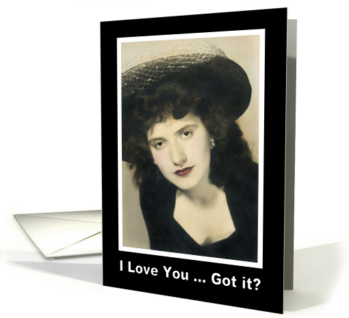 I Love You Birthday for Him - Romantic - Vintage retro - Funny card