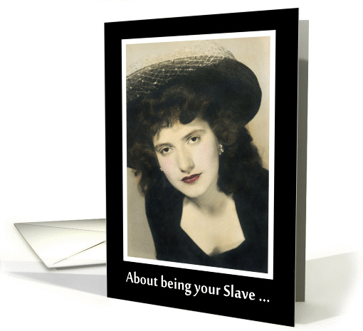 Birthday Slave for Husband - RETRO FUNNY card (514949)