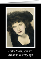 Beautiful Foster Mom Mother Birthday - RETRO card