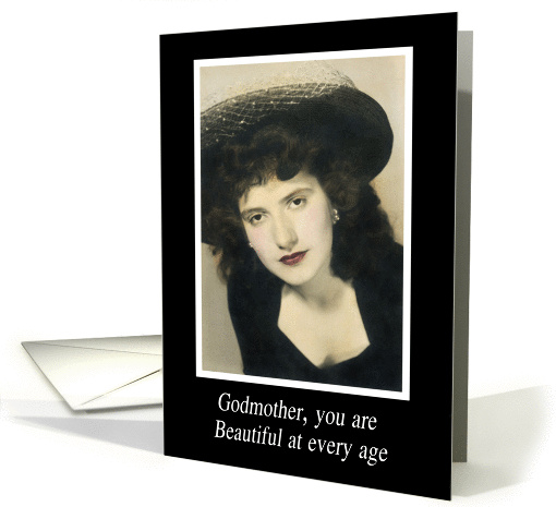Beautiful Godmother Birthday  - RETRO card (514987)