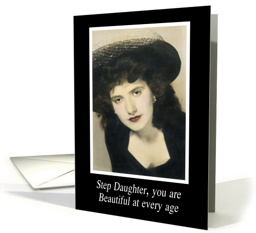 Beautiful Step Daughter Birthday  - RETRO card (515055)