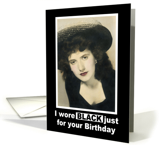 Black Dress Birthday for Friend  - RETRO card (515067)