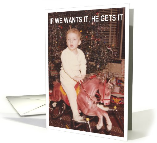Christmas Spoiled Guy - Gay card (526200)