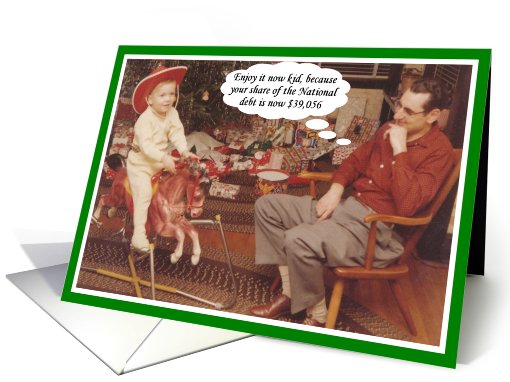 Christmas Debt for Son - FUNNY card (526840)